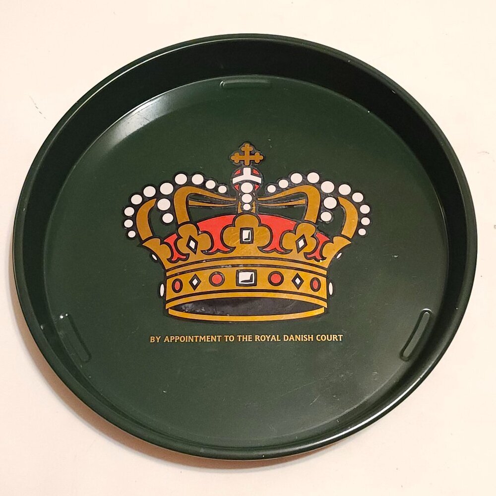 RARE TUBORG BEER Tray Metal Round Denmark Danish Beer